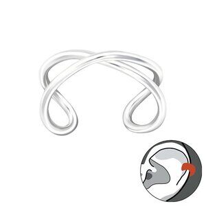 Sterling Silver Infinity Ear Cuff – No Piercing Minimalist Twist